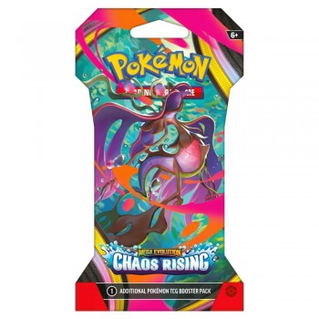 Pokemon Mega Evolution: Chaos Rising Sleeved Booster kortų papildymo pakuotė 1 vnt.